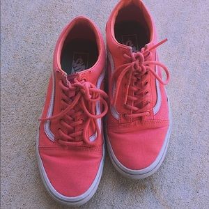 Coral & Green Vans Sk8-Lo shoes